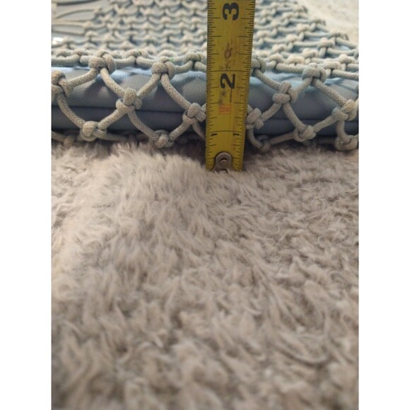 Blue Netted Hobo Shoulder Bag Boho Beachy Summer - Picture 8 of 8